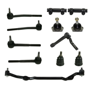 Parts Warehouse 6-Piece Steering Kit – Center Drag Link, Inner/Outer Tie Rods, Adjusting Sleeves – PW0075