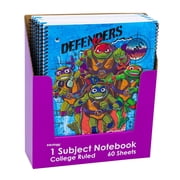 12 Piece Teenage Mutant Ninja Turtles College Ruled 1 Subject Notebook - 60 Sheets , party favors, 12 Count