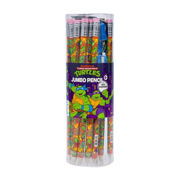 12 Piece Teenage Mutant Ninja Turtles Jumbo Pencil with Sharpener , party favors, 12 Count