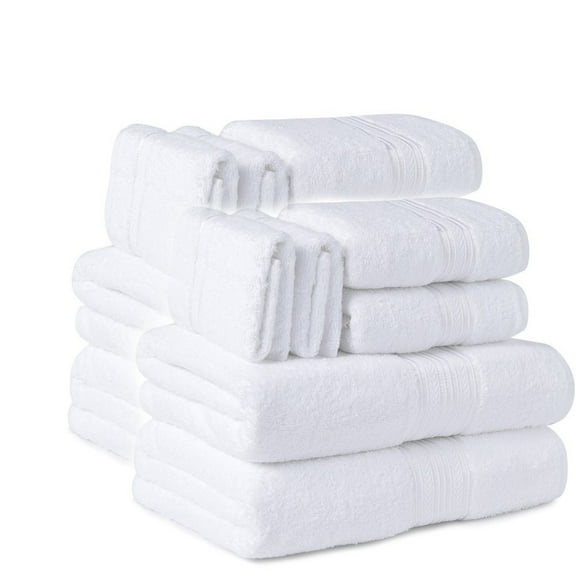 12-Piece Towel Set 100% Ringspun Cotton, Blue
