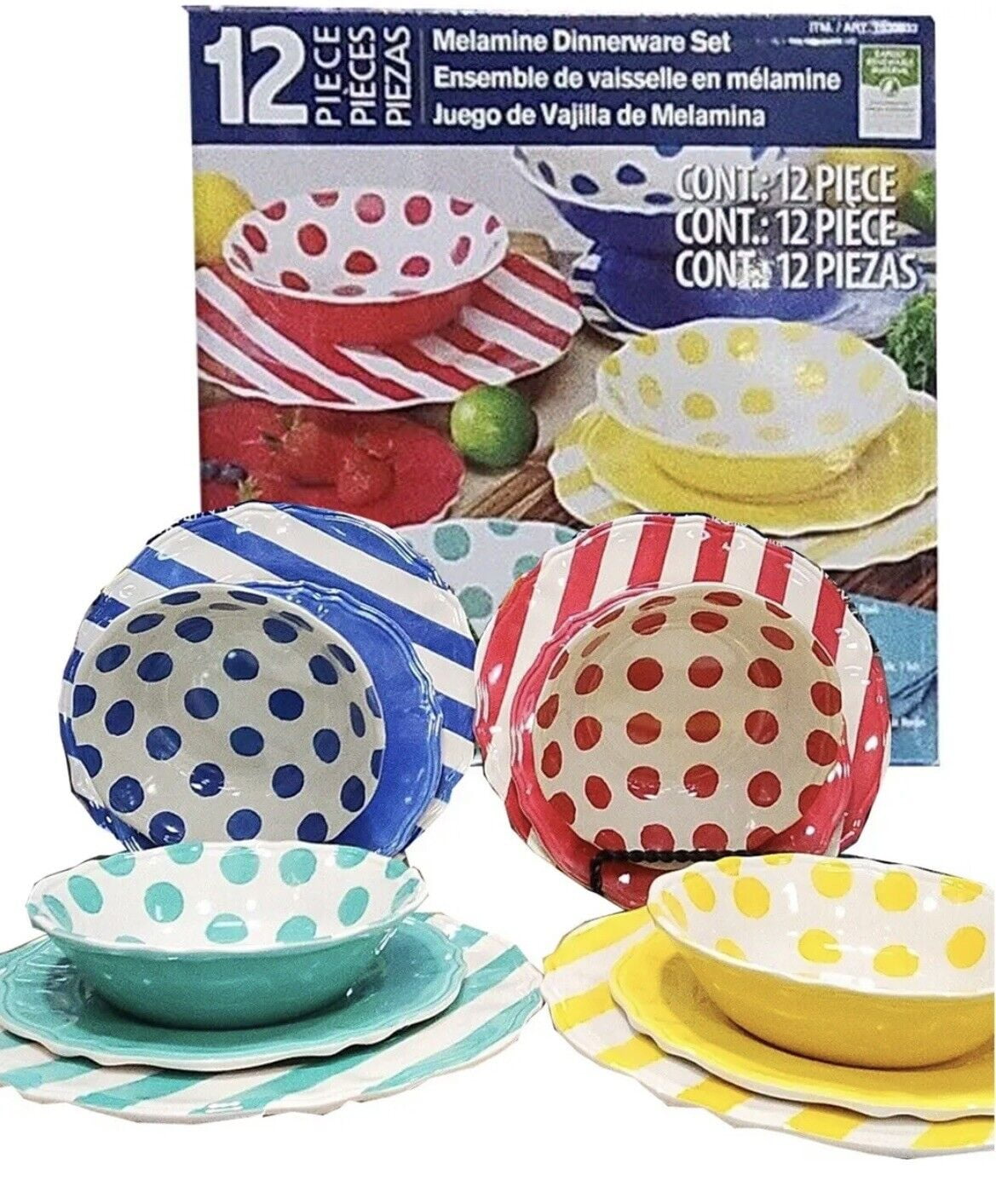 On sale melamine 12 set