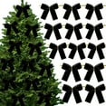thumbnail image 1 of 12-Piece Velvet Christmas Tree Bow Decorations for Trees Wreaths and Holiday Gifts, 1 of 6