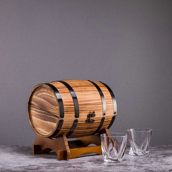 12-Piece Whiskey Stones Gift Set - Handcrafted Wooden Barrel Box with 2 Twisted Lead-Free Glasses, 6 Granite Chilling Rocks, 2 Slate Coasters & Velvet Storage Bag - Unique Birthday Gifts for Men, Dad