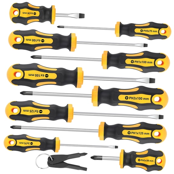 12 Piece Workshop Attractive Driver Set Strong Shafts Not Slip Pulls Compact Case