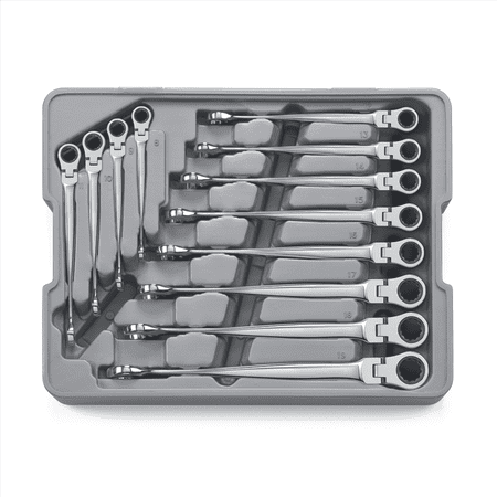 12 Piece X-Beam Flex Comb Ratcheting Wrench Set Metric