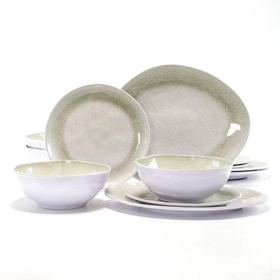 12-Piece Yellow Dinnerware Set Service for 4