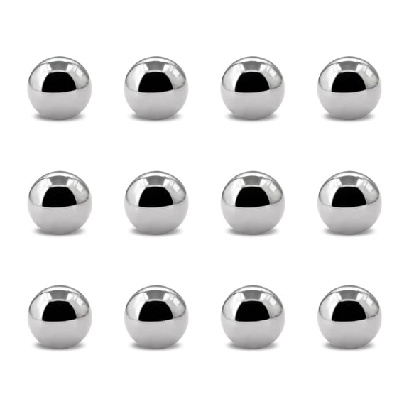 12 Pieces 1 Inch Chrome Steel Bearing Balls, 25.4mm Precision Steel Balls for Bicycle Bearings