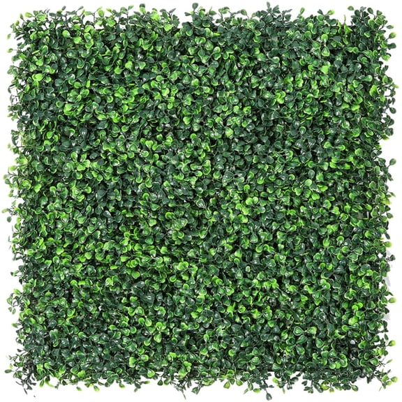 12 Pieces 20"x 20" Artificial Boxwood Panels Topiary Hedge Plant, Privacy Hedge Screen Sun Protected Suitable for Outdoor, Indoor, Garden, Fence, Backyard and Decor (12PCS)