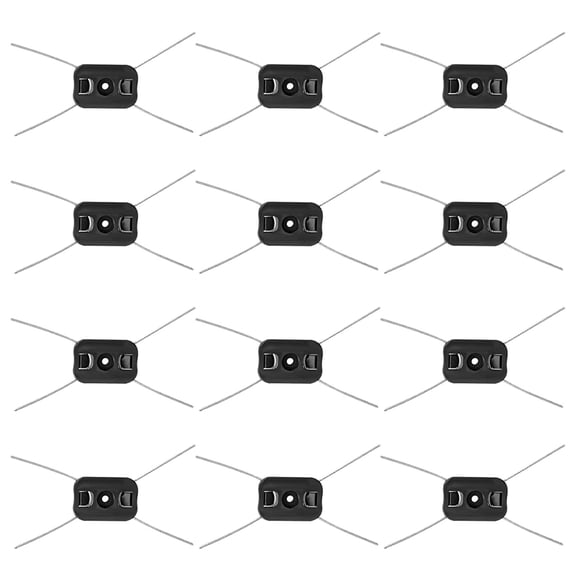 12 Pieces 5.9" 4 Line String Trimmer Head Replacement, Universal Fit Steel Wire Trimmer Head, Wire Brush Cutter Attachment for Cordless Electric Battery Powered Mowers with 0.2" Bore