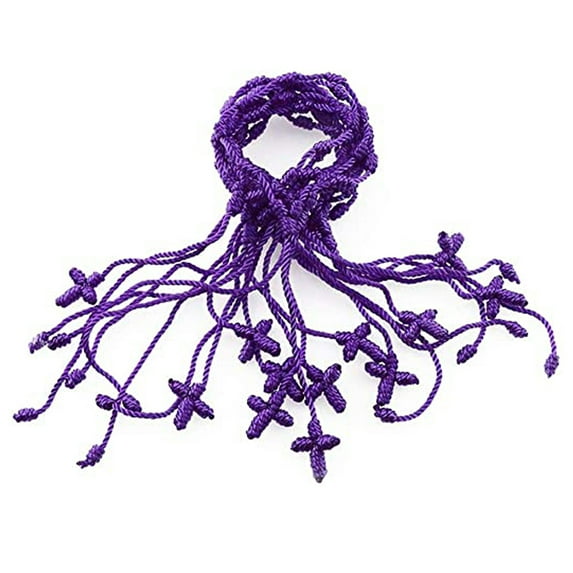 12 Pieces 7 Knot String for Cross Bracelet Adjustable Gift for Women Men Girls B