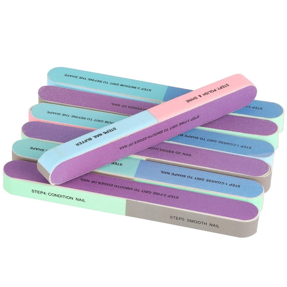 12 Pieces 7 Way Nail Files and Buffers,Professional Nail Buffing Files Buffing Block for Shaping,Contouring,Smoothing,Polishing,Shining Natural Nails
