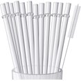 12 Pieces 9 Inches Clear Reusable Plastic Straws for Tall Cups