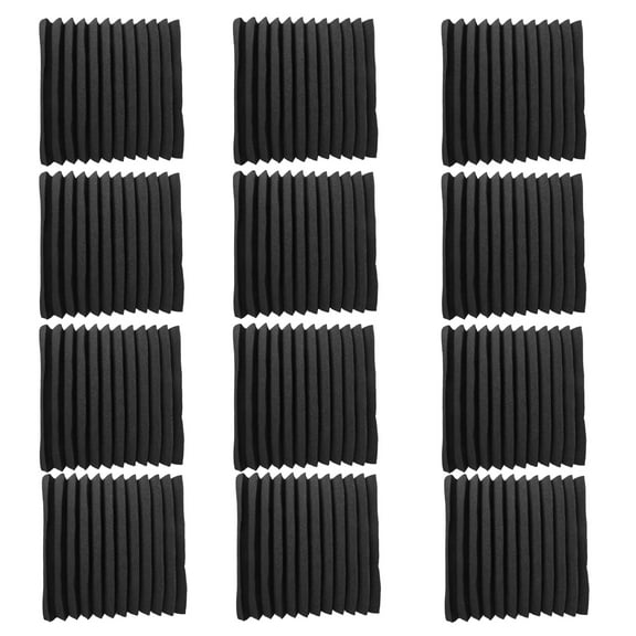 12 Pieces Acoustic Foam Panel Self-Adhesive,Acoustic Panel,Sound Insulation Pad,Reduce Noise,for Studio Home Office