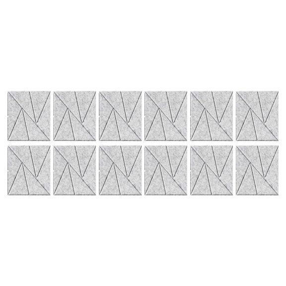 12 Pieces Acoustics Foam Wall Tiles Soundproof Foam Panel Square Wall Panels Perfect for Quiet Study Spaces and Library