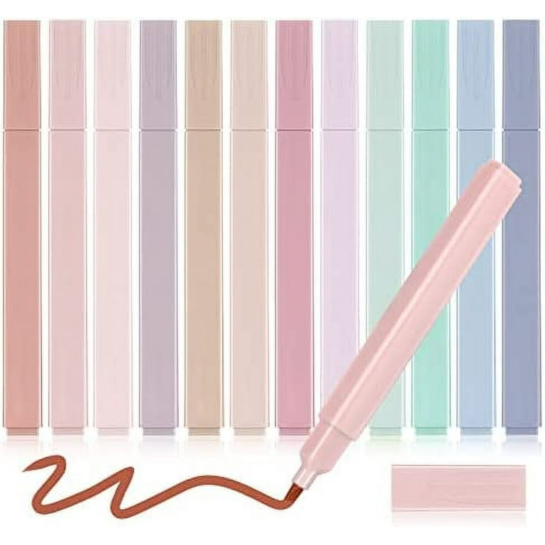 Cute Highlighters , Aesthetic Highlighters Assorted Colors Pastel  Highlighter With Soft Pen Tip, Bible Highlighters, Marker Pen