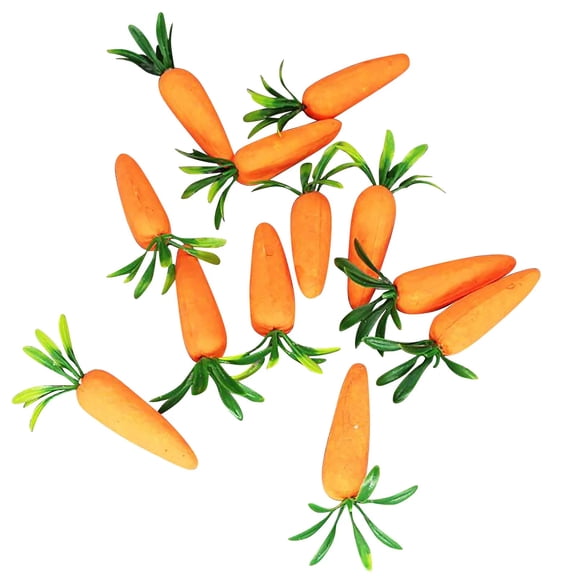 12 Pieces Artificial Carrot Vegetable Decorations, Multi-Scene Use For Home Kitchen Office Wedding Party Easter Decoration Gifts, New Theme Design Practical Refined Creates