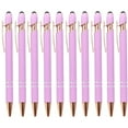 thumbnail image 1 of 12 Pieces Ballpoint Pen with Stylus Tip, 2 in 1 Stylus Pens Stylish Pen, Metal Stylus Pen for Touch Screens, 1.0 mm Black Ink(Pack of 12，Purple), 1 of 8