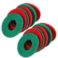 12-Pack Battery Terminal Anti-Corrosion Washers - Red & Green Fiber Protectors For Car Batteries