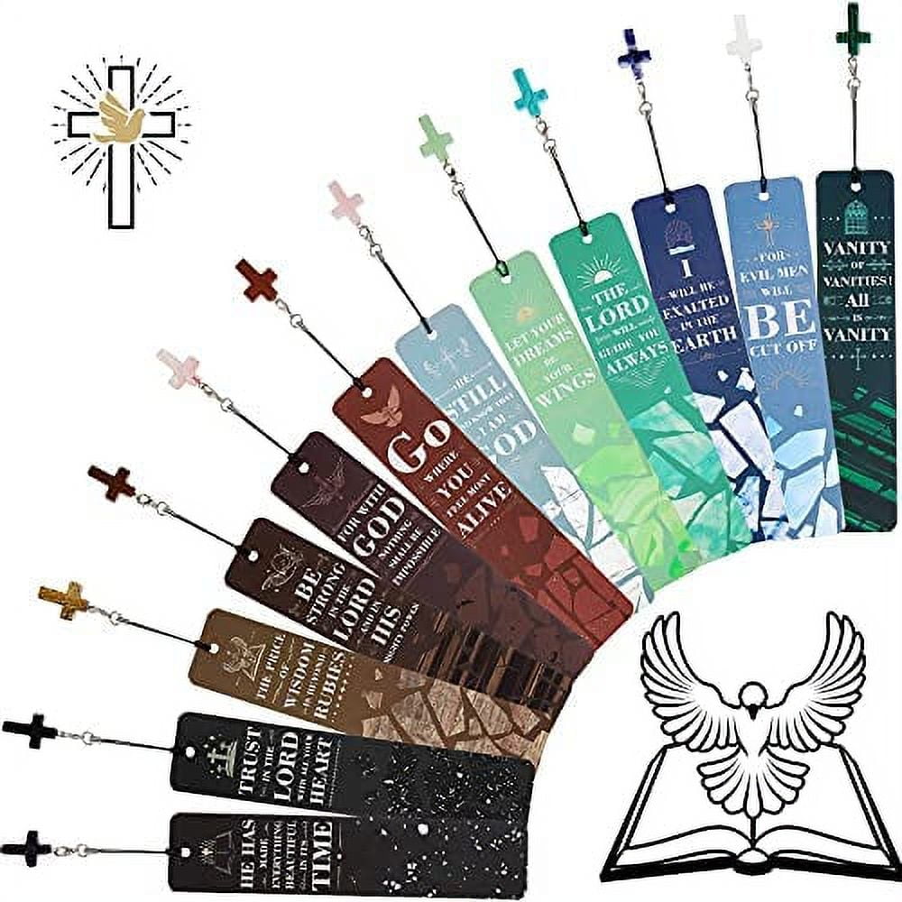 Bible Verses Bookmarks, Inspirational Christian Gifts for Men Women,  Religious Gifts for Book Lover (The Lord Will Guide You Always - Black)