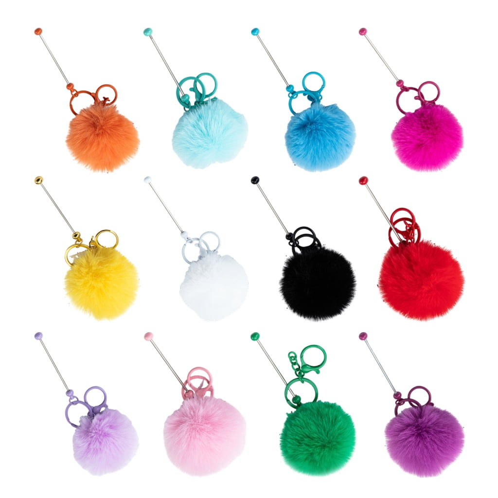 12 Pieces Blank Keychain Charm for Creative Beaded Jewelry and Crafting ...