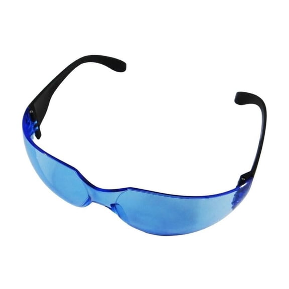 12 Pieces Blue Safety Glasses Wraparound Eye Anti Scratch by Shield Safety