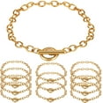 thumbnail image 1 of 12 Pieces Bracelet Chains with OT Toggle Clasp Stainless Steel Bracelet Link Chains DIY Jewelry Making Bracelets Chains for Women DIY Jewelry Crafts Supplies, 1 of 6