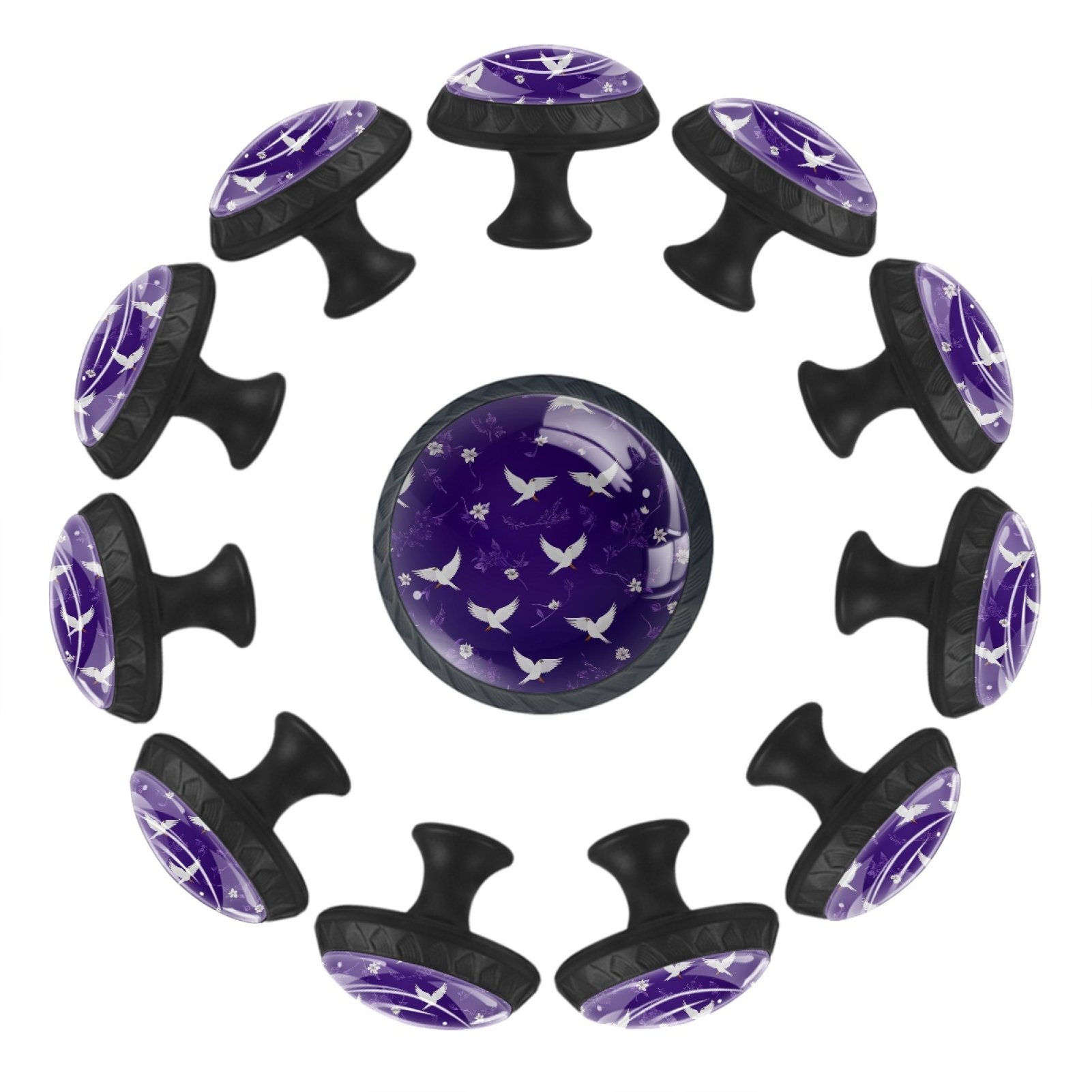 12 Knobs,Birds Flower,Door Knobs,Drawer Knobs and Pulls