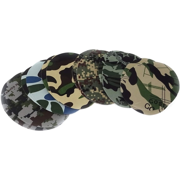 12 Pieces Camouflage Pattern Ellipse Iron On Cotton Patches Repair Kit