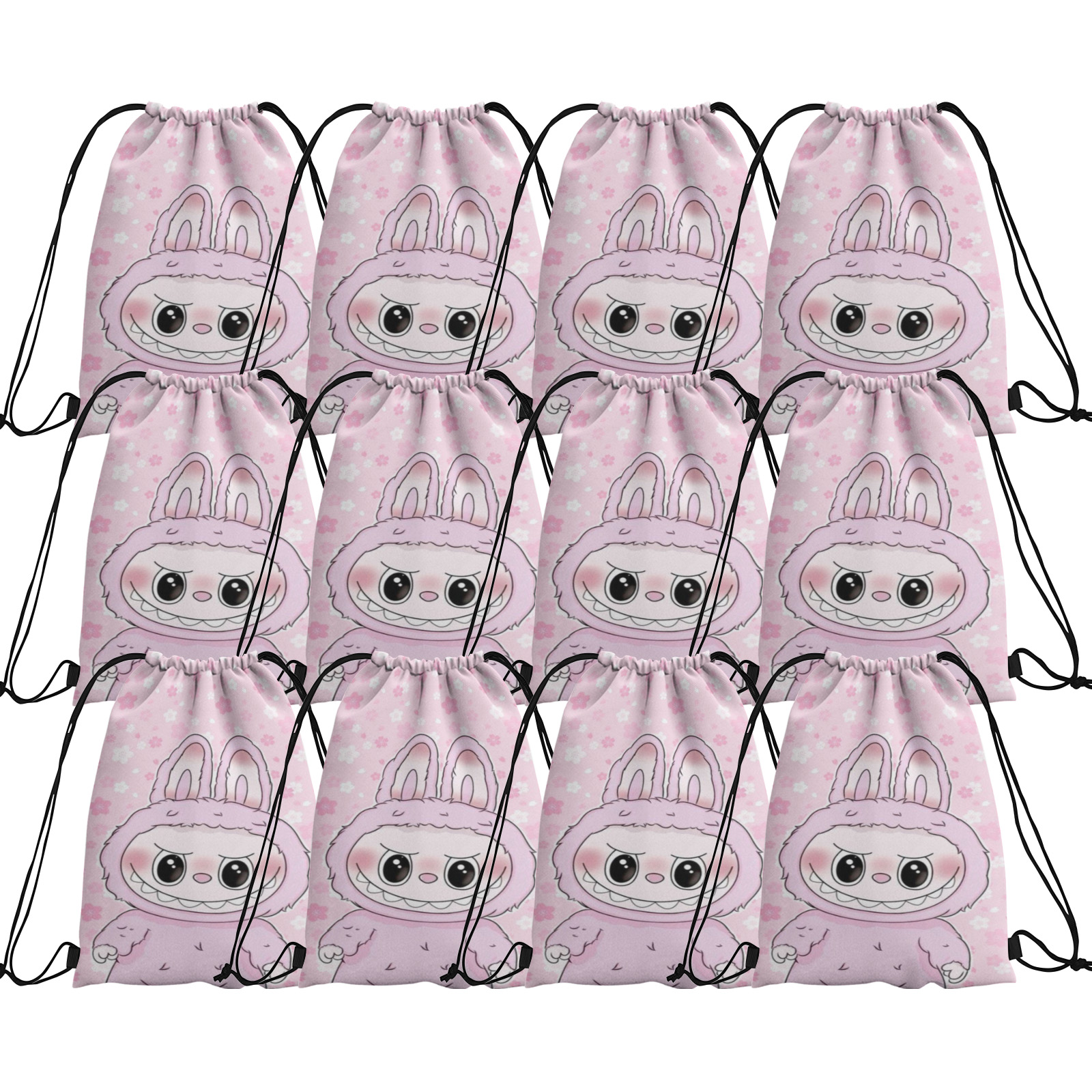12 Pieces Candy Drawstring Bag for la b-u, la fufu Drawstring Goodie ...