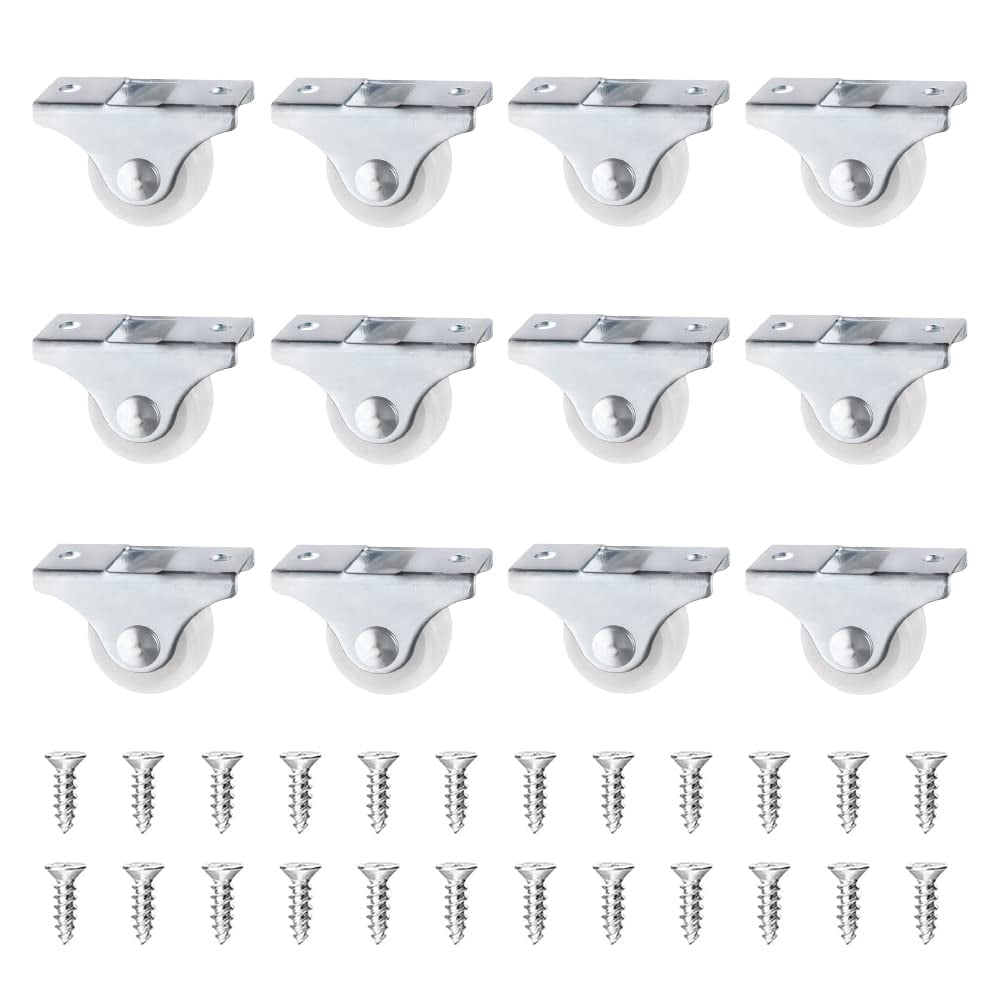 Directional Caster 12 Pieces Casters for Furniture 25mm/1 Inch Mini Directional Casters in ...