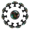 thumbnail image 1 of 12 Pieces Christmas Candy Cane Glass Knobs for Dresser Drawers, 1.37 x 1.10 IN Round Kitchen Cabinet Pulls For Home Office Nursery Kids Room, 1 of 6