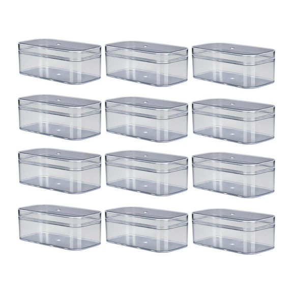 12 Pieces Clear Boxes Biscuit Carrier Food Storage with Secure Lid for Freshness for Bakery Display Party Gifts