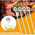 12 Pieces Cocktail Stirrers, Disco Balls Drink Stirrer Plastic Round