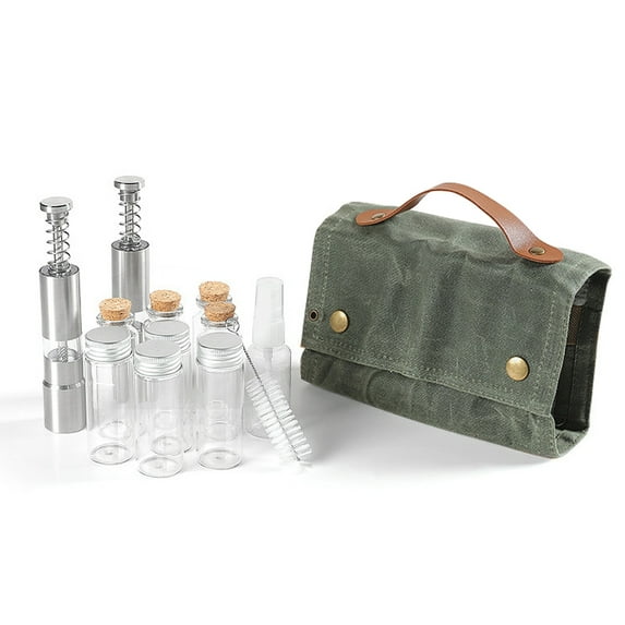 12 Pieces Condiment Bottle Condiment Container Set Outdoor Seasoning Bottles Sets Camping Picnics Fishing Barbecue