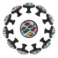 thumbnail image 1 of 12 Pieces Cool Race Cars Bright Seamless Pattern Glass Knobs for Dresser Drawers, 1.37 x 1.10 IN Round Kitchen Cabinet Pulls For Home Office Nursery Kids Room, 1 of 6