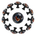 12 Pieces Cool Water and Fire YinYang Symbol Glass Knobs for Dresser