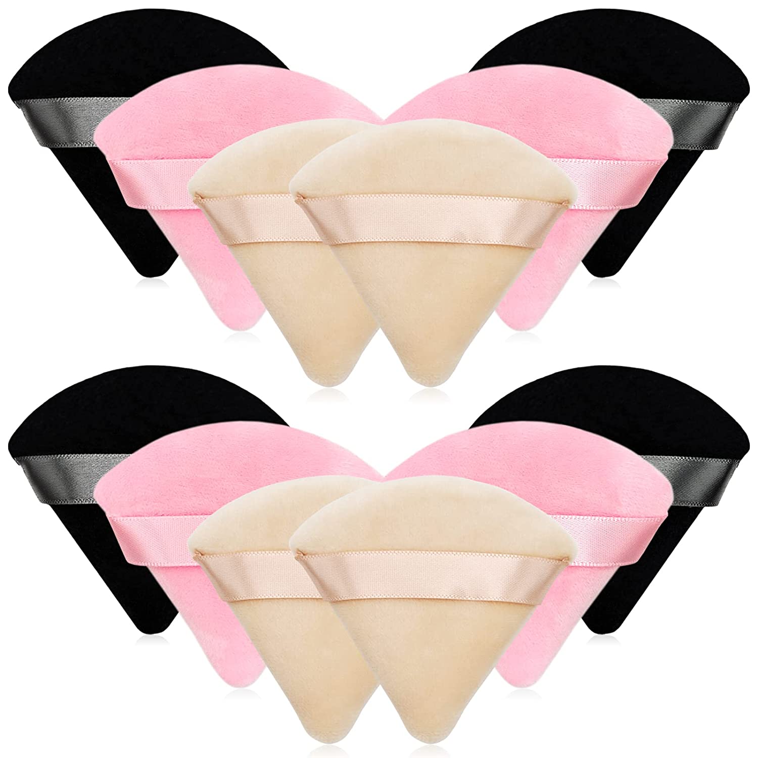 Powder Puff Pad 12 Pieces Cosmetic Powder Puff,2.76 inch Portable Soft Sponge Setting ...