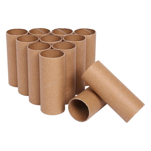 12 Pieces Craft Rolls Cardboard Tubes Empty Toilet Paper Rolls Pressure Resistant for Family Handmade Activities