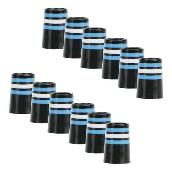 12 Pieces Custom Golf Iron Ferrules Golf Club Shaft Ferrule Golf Accessories Blue White Black