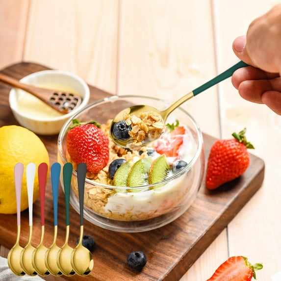 12 Pieces Dinner Spoons, 6.22" Food Grade Stainless Steel Spoons Silverware, Mirror Polished Table Spoon Use for Home Kitchen Restaurant, Kitchen Essential Dinner Spoons