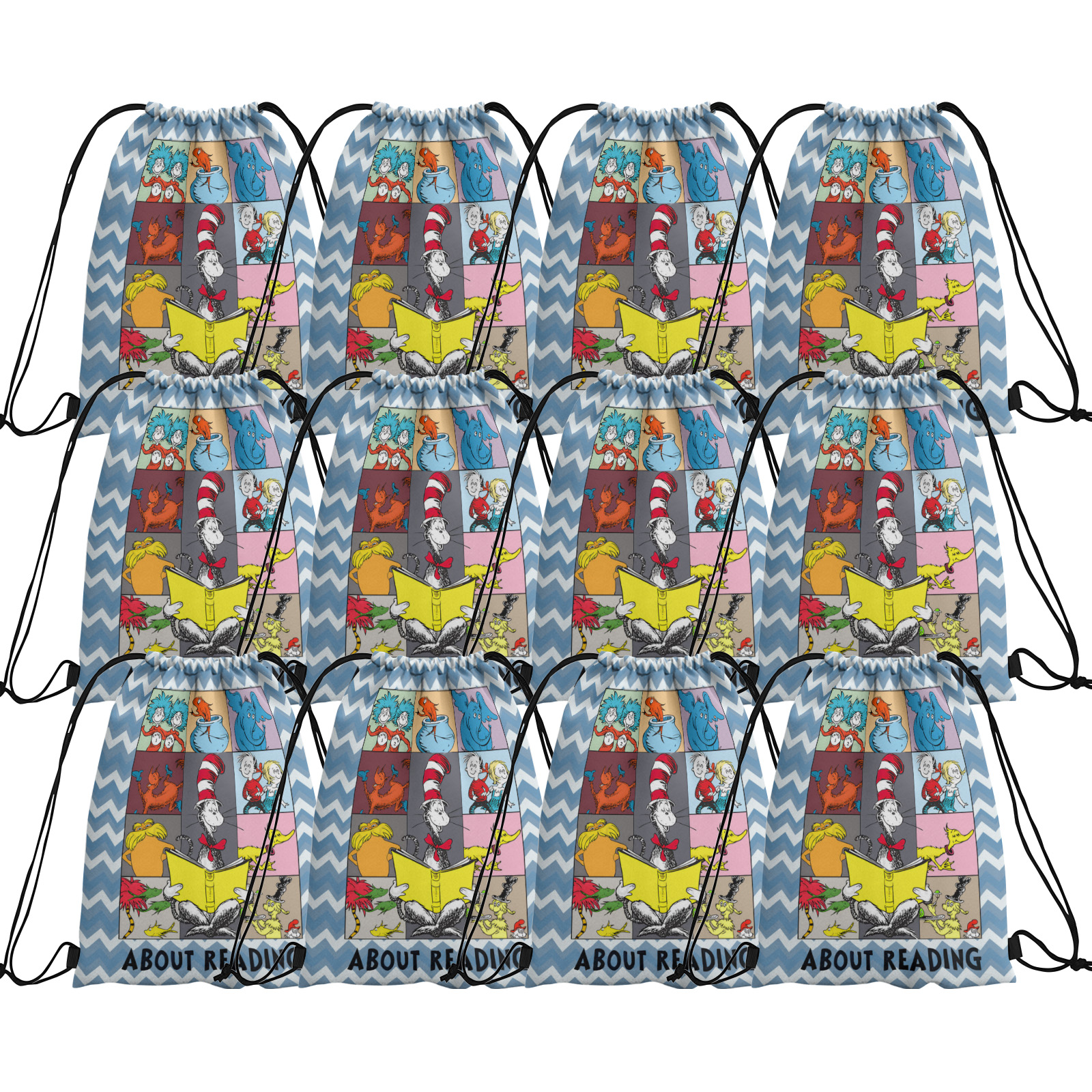 12 Pieces Doctor Seuss-Candy Drawstring Bag, Drawstring Goodie Favor ...