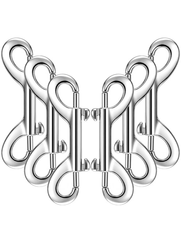 Double Ended Bolt Snaps Hook Zinc Alloy Double Trigger Clips Home Pet Accessory for Linking Dog Leash Collar Leash Key Chain Horse Tack Pet Sling Feed Buckets (4.7 Inch)