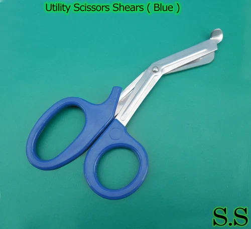 12 Pieces Emt Utility Scissors Shears 5.5" Blue Colored New Brand
