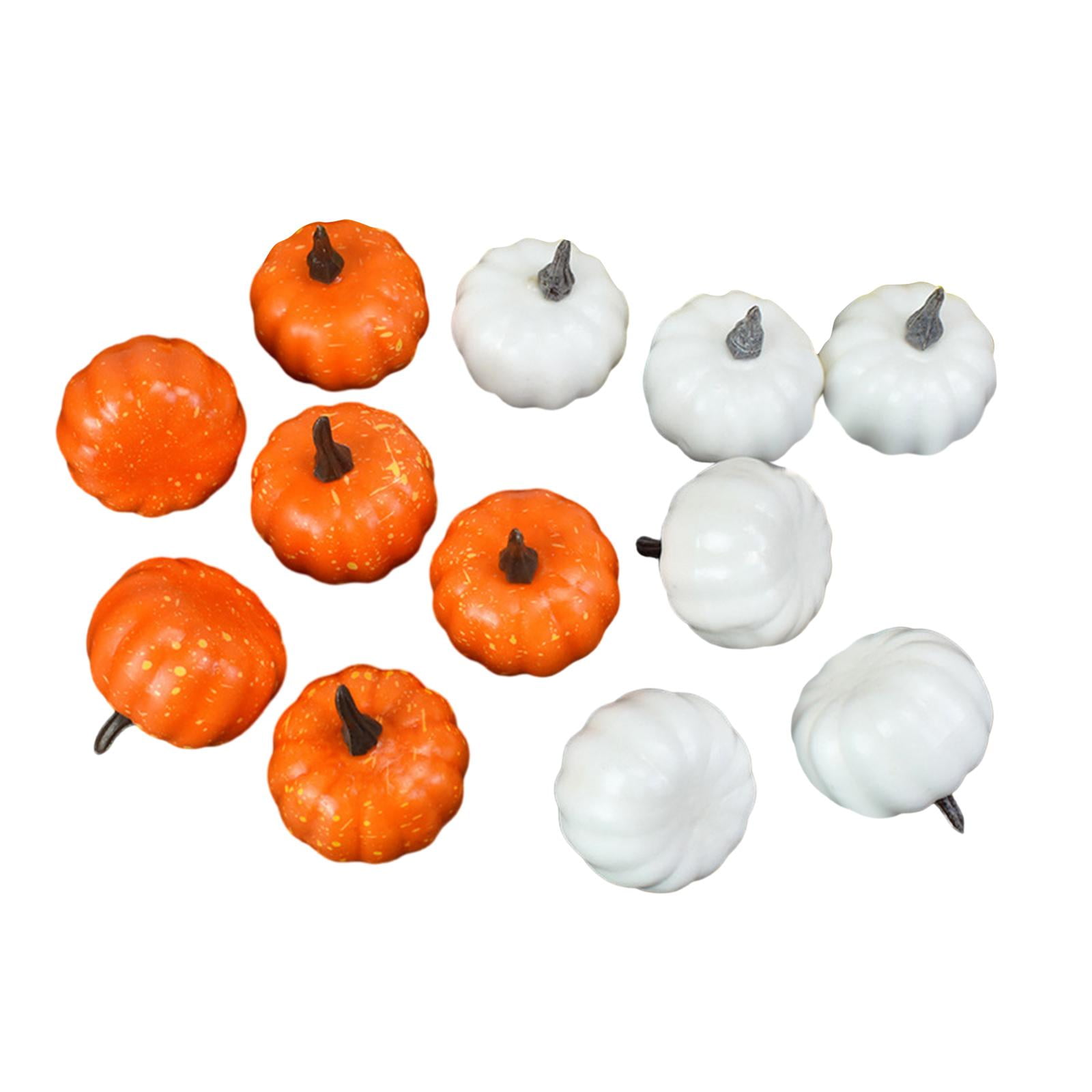 12 Pieces Fake Pumpkins Model Artificial Pumpkins DIY Children's