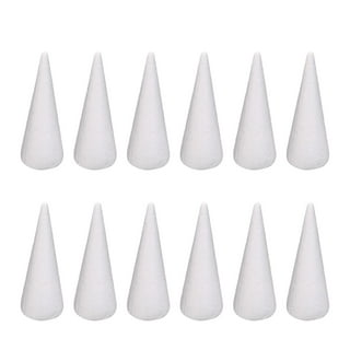  Large Foam Cones for Crafts - Set of 6-12 inches Tall