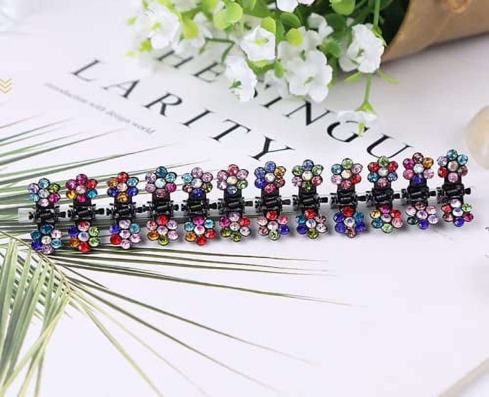 48pcs Mini Hair Claw Clips, TSV Crystal Rhinestone Tiny Hair Clips