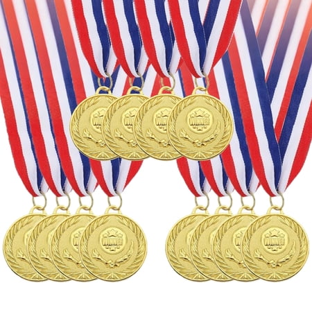 WLGJL 12 Pieces Gold Medals for Awards,1st Winner Medals for Sports, Competitions, Party, Olympic Style