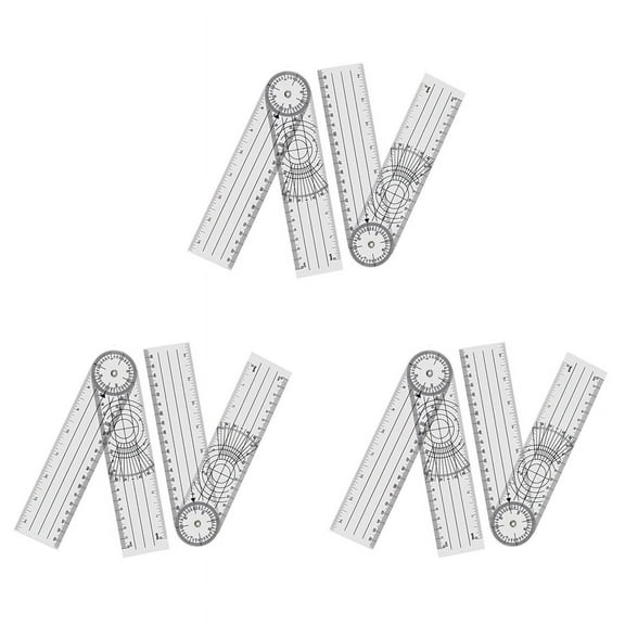 12 Pieces Goniometer Physiotherapy 360 Degree Rotation Protractor PVC for Physiotherapy, Sports Therapy