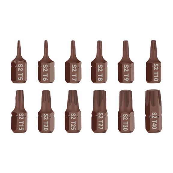 12 Pieces Impact Driver Bits Screwdriver Bits Steel Wear Resistant Versatile Use Daily Maintenance