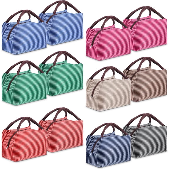 12 Pieces Lunch Bag Bulk ,Thermal Insulated Lunch Bags Tote Container